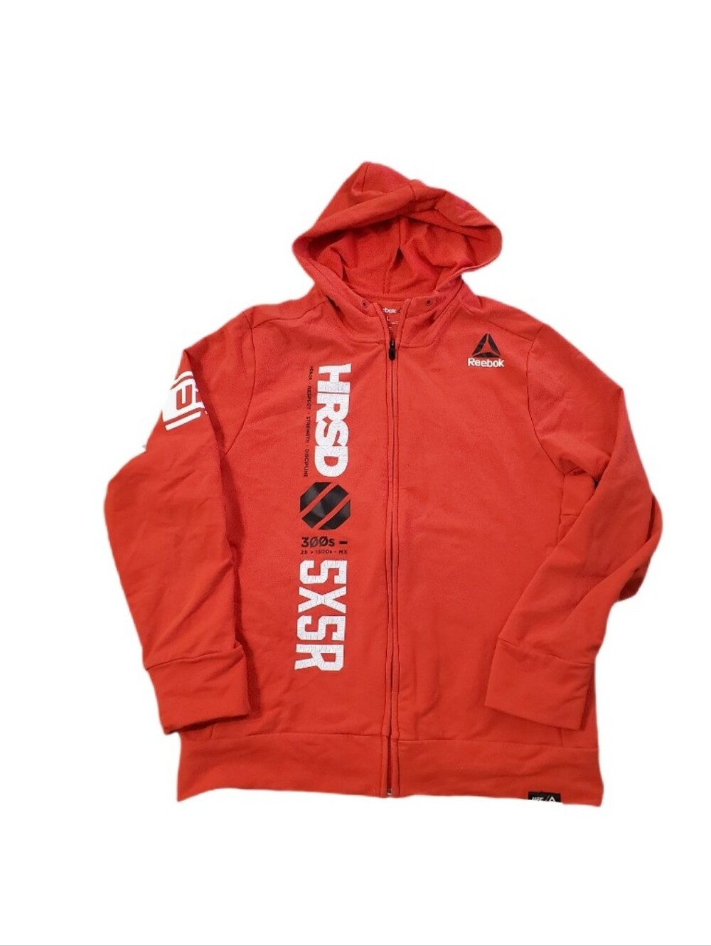 Reebok UFC Men's Red Training Full Zip MMA Hoodie Jacket‎ Large